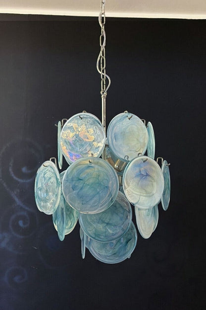 Vintage Art Blue Discs Chandelier - view 16 | everlamps