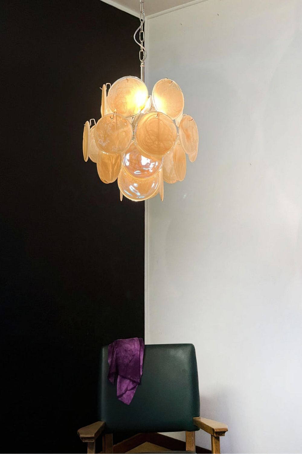 Vintage Art Gold Discs Chandelier - view 3 | everlamps
