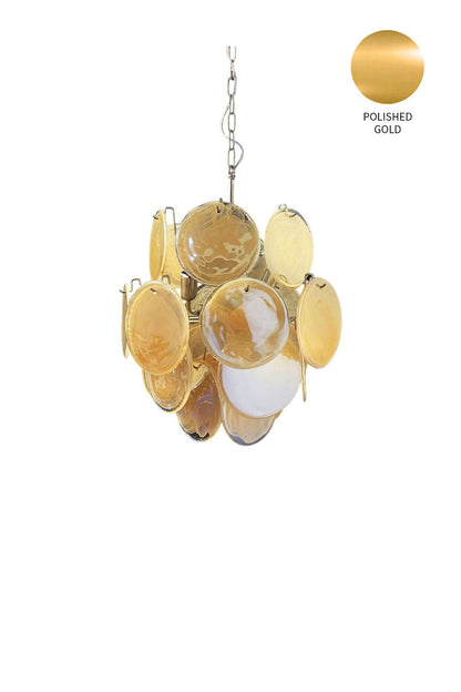 Vintage Art Gold Discs Chandelier - view 24 | everlamps