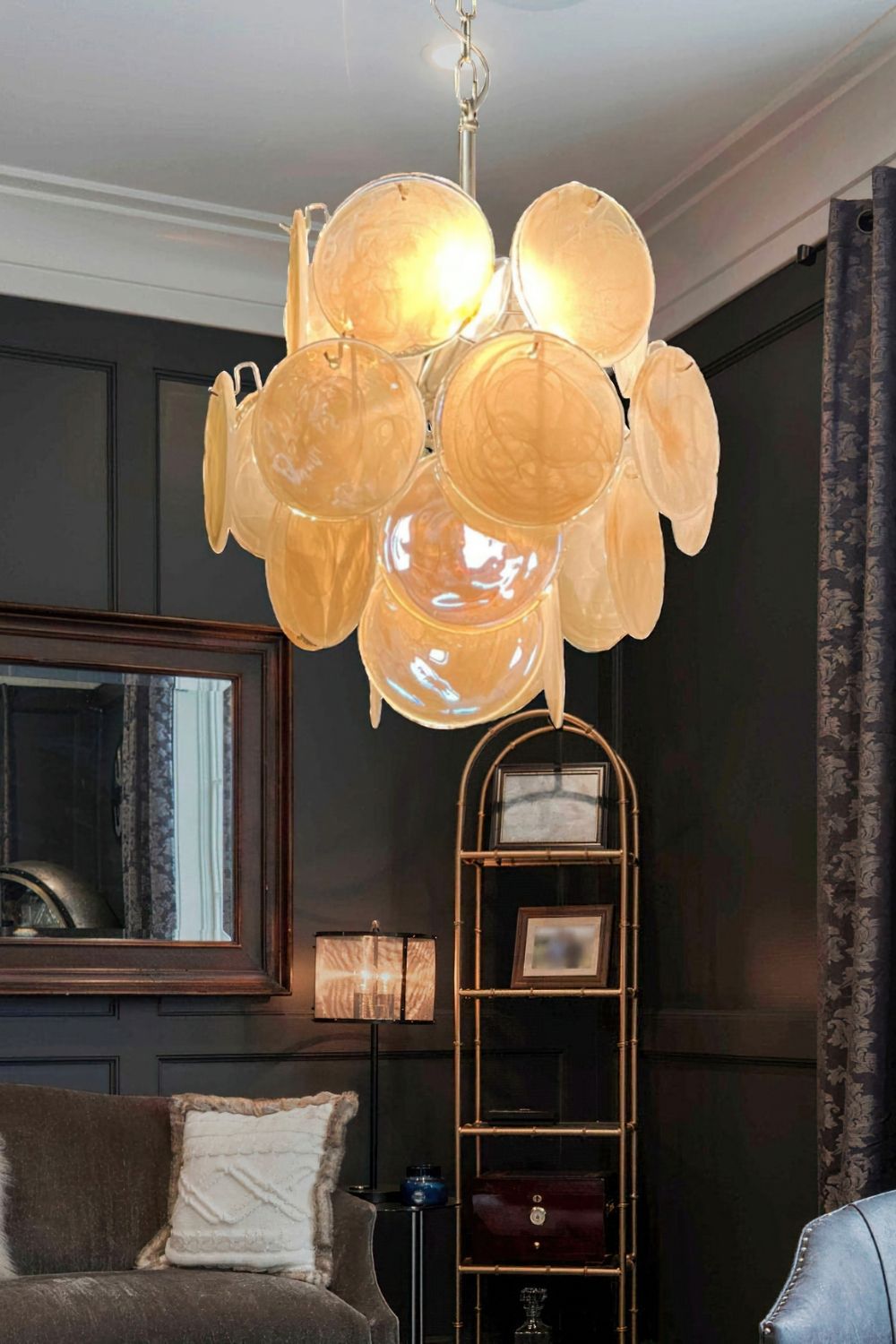 Vintage Art Gold Discs Chandelier - view 12 | everlamps