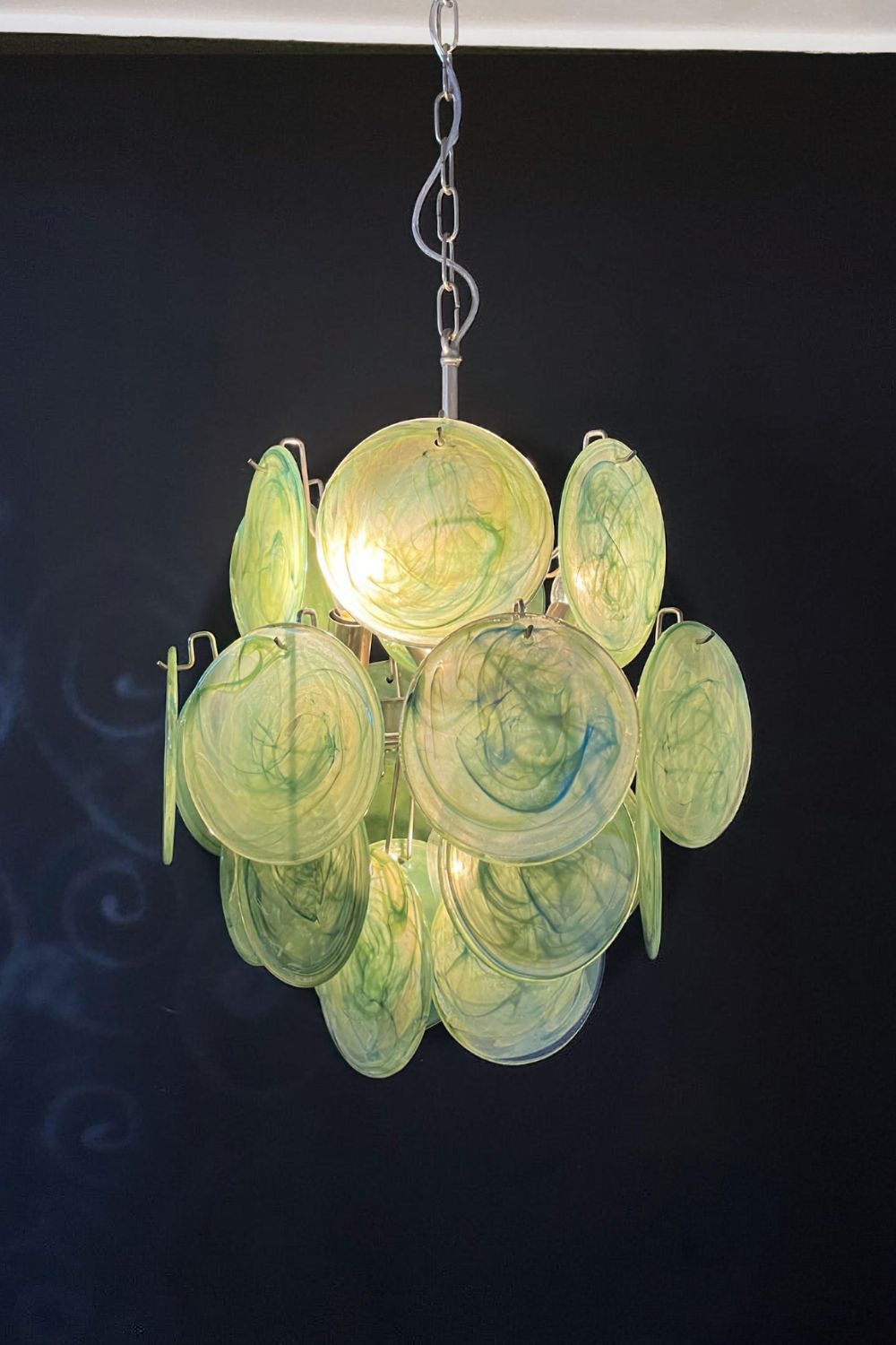Vintage Art Green Discs Chandelier - view 23 | everlamps