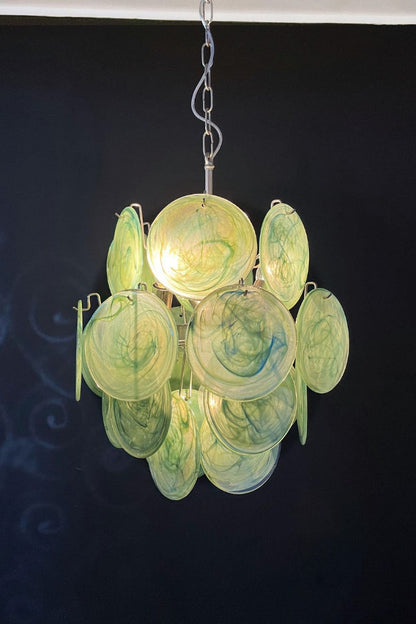 Vintage Art Green Discs Chandelier - view 23 | everlamps