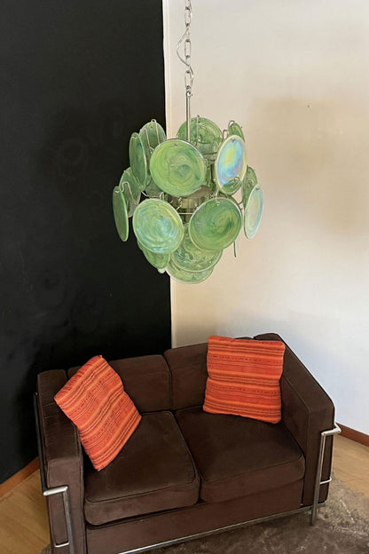 Vintage Art Green Discs Chandelier - view 9 | everlamps