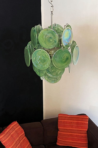 Vintage Art Green Discs Chandelier - view 8 | everlamps