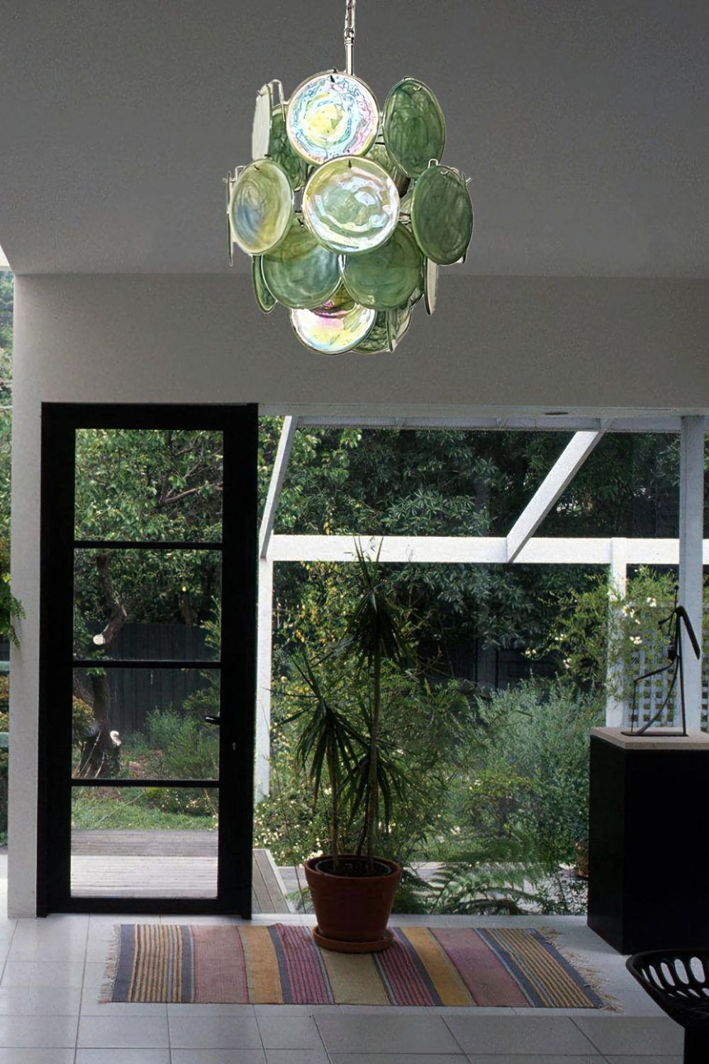 Vintage Art Green Discs Chandelier - view 4 | everlamps