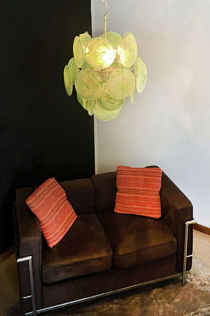 Vintage Art Green Discs Chandelier - view 10 | everlamps