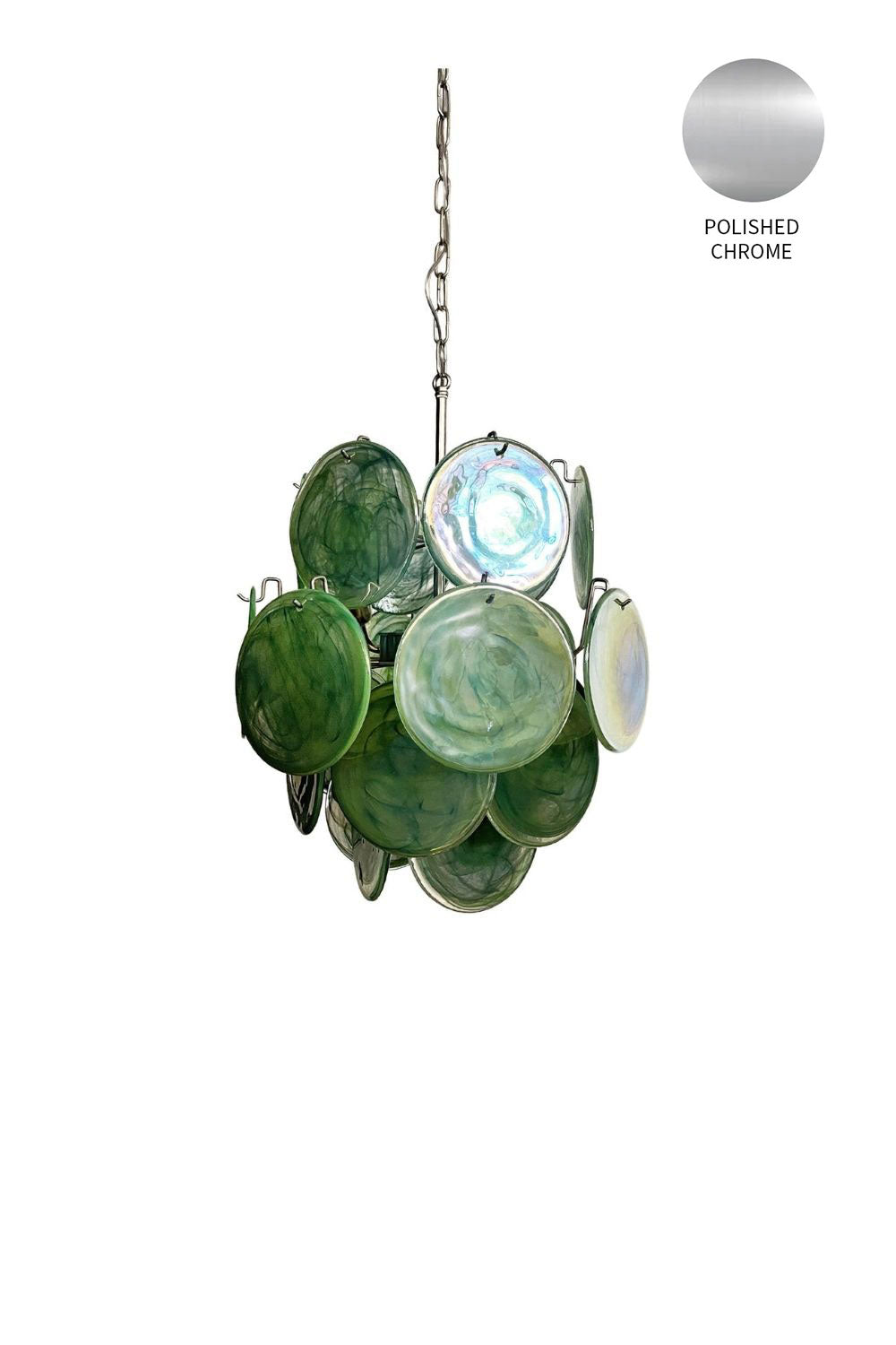 Vintage Art Green Discs Chandelier - view 27 | everlamps