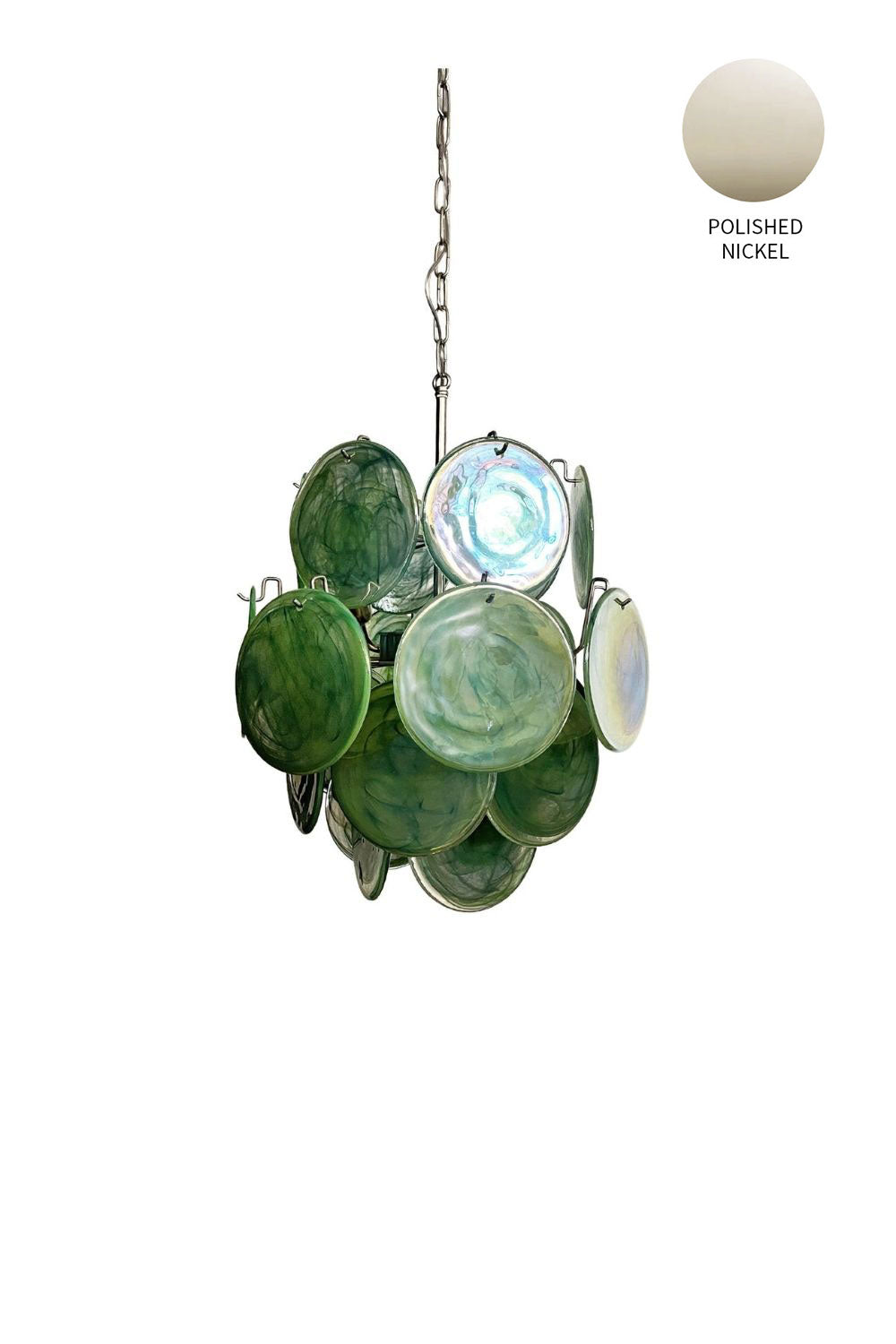 Vintage Art Green Discs Chandelier - view 28 | everlamps