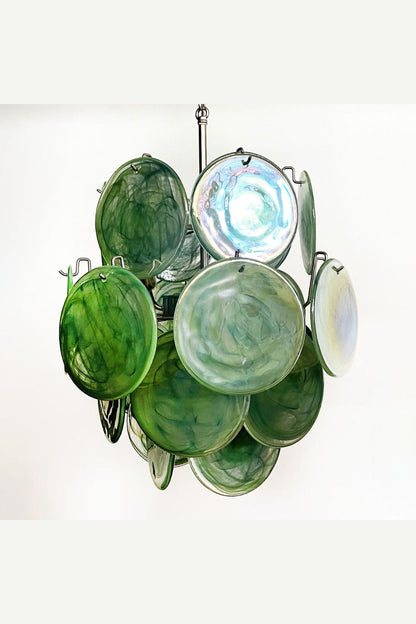 Vintage Art Green Discs Chandelier - view 19 | everlamps