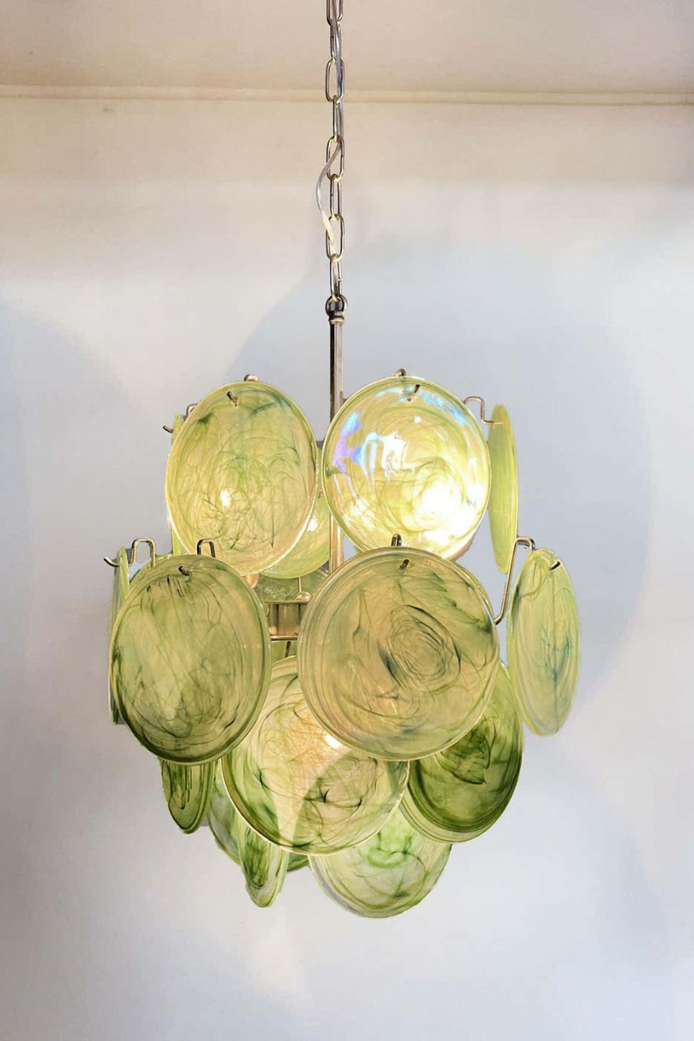 Vintage Art Green Discs Chandelier - view 18 | everlamps