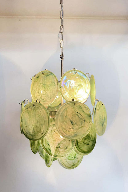 Vintage Art Green Discs Chandelier - view 18 | everlamps
