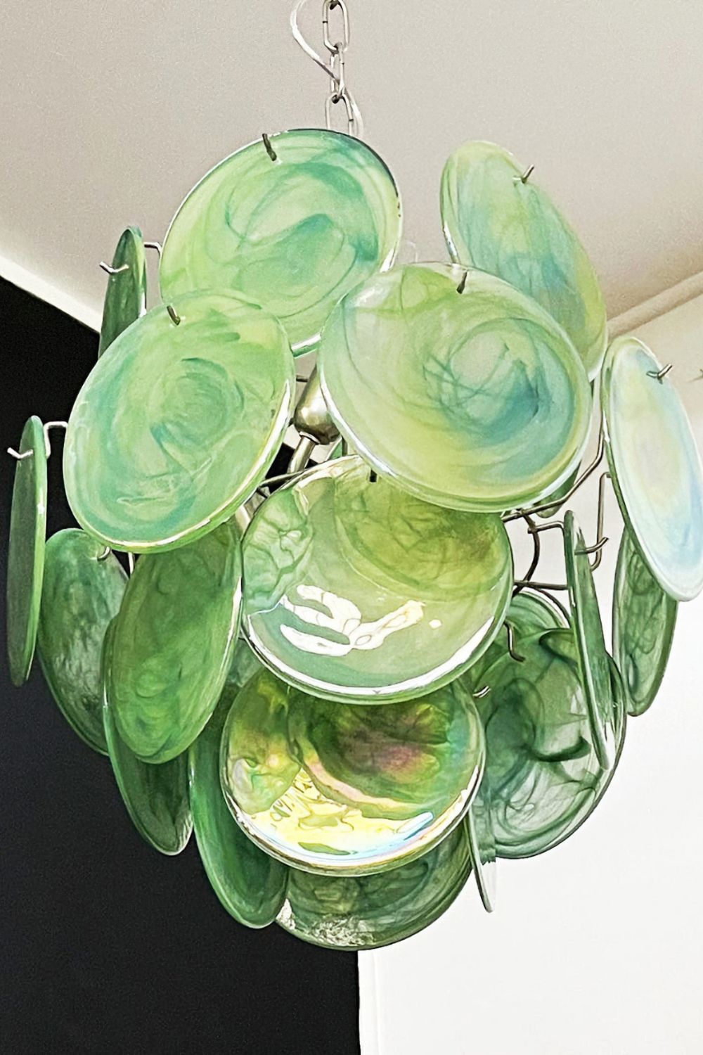 Vintage Art Green Discs Chandelier - view 21 | everlamps