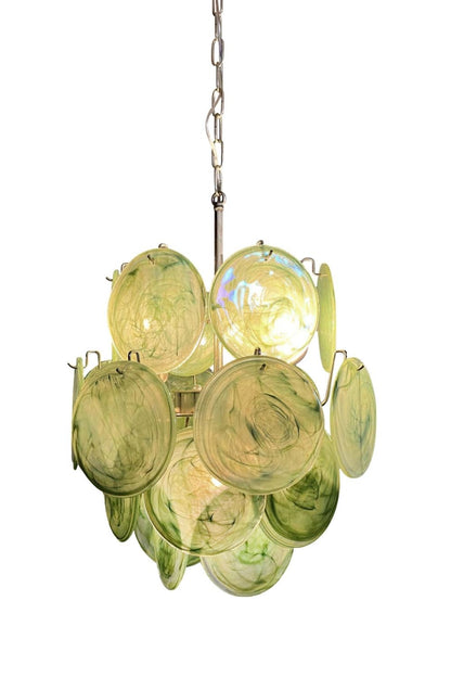 Vintage Art Green Discs Chandelier - view 26 | everlamps