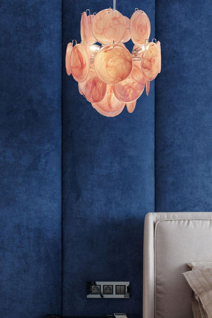 Vintage Art Pink Discs Chandelier - view 10 | everlamps