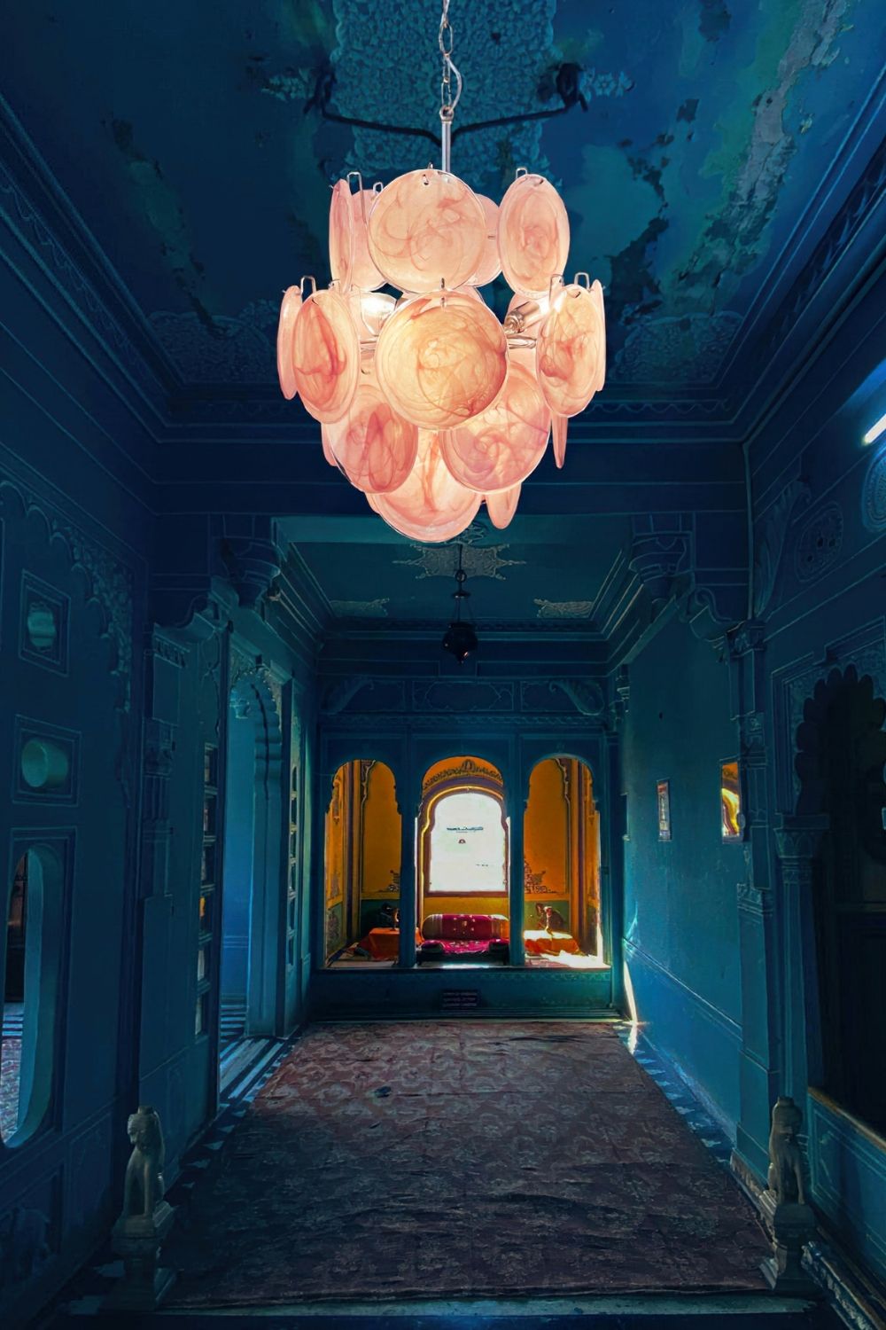 Vintage Art Pink Discs Chandelier - view 2 | everlamps