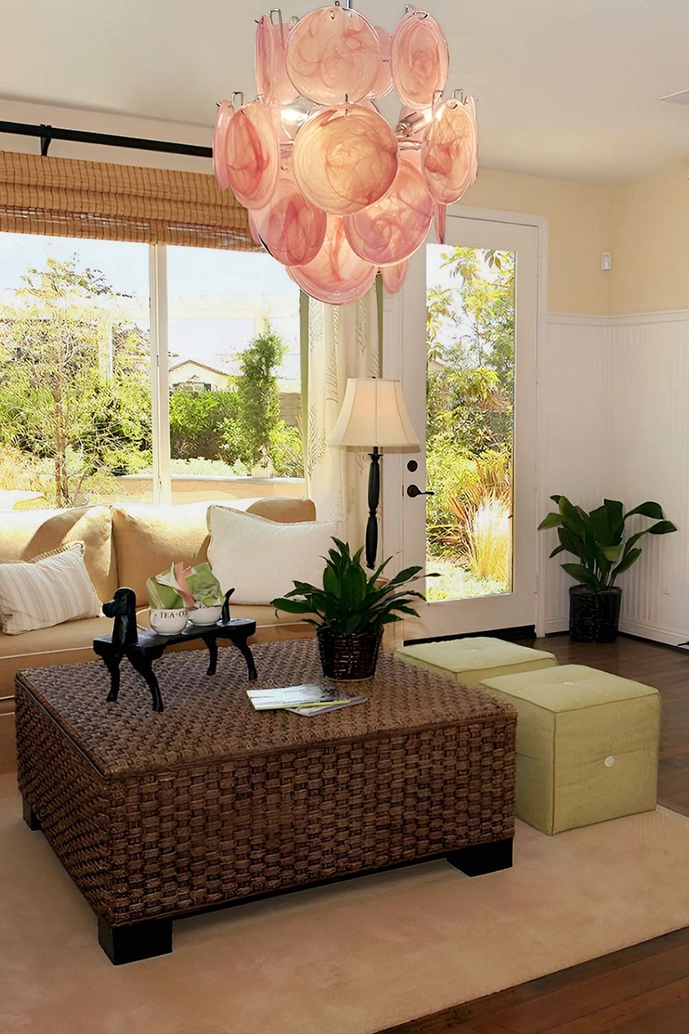 Vintage Art Pink Discs Chandelier - view 4 | everlamps