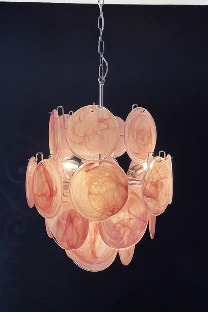 Vintage Art Pink Discs Chandelier - view 16 | everlamps