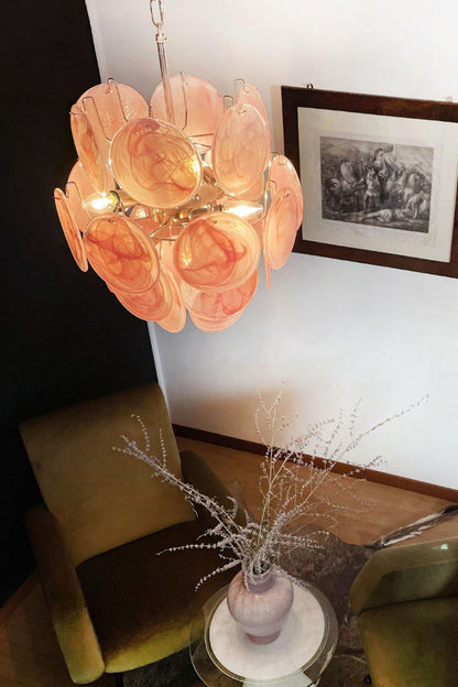 Vintage Art Pink Discs Chandelier - view 13 | everlamps
