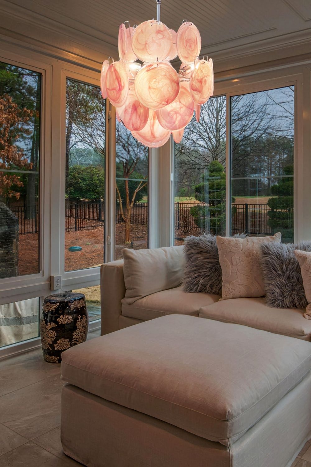 Vintage Art Pink Discs Chandelier - view 11 | everlamps