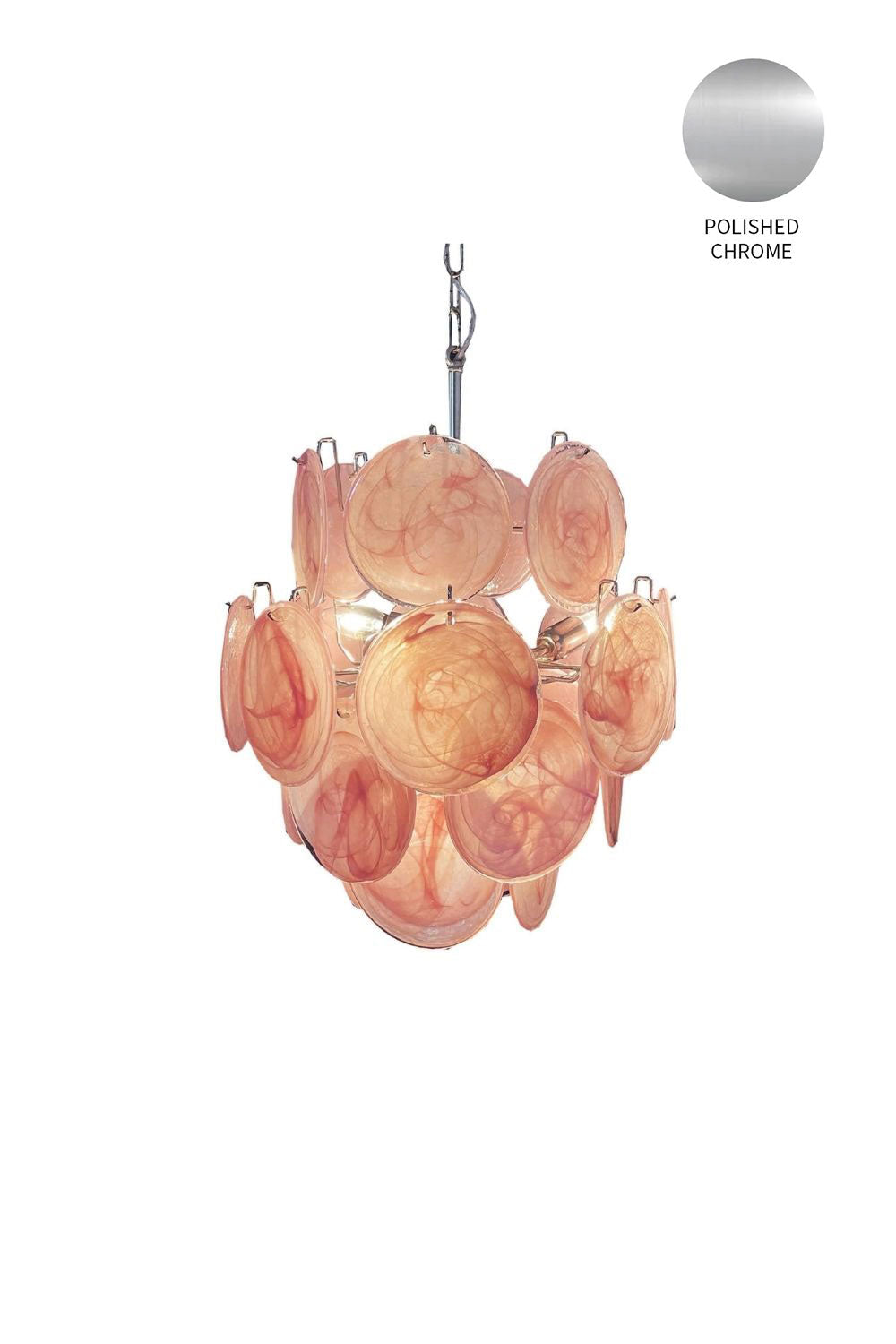 Vintage Art Pink Discs Chandelier - view 23 | everlamps