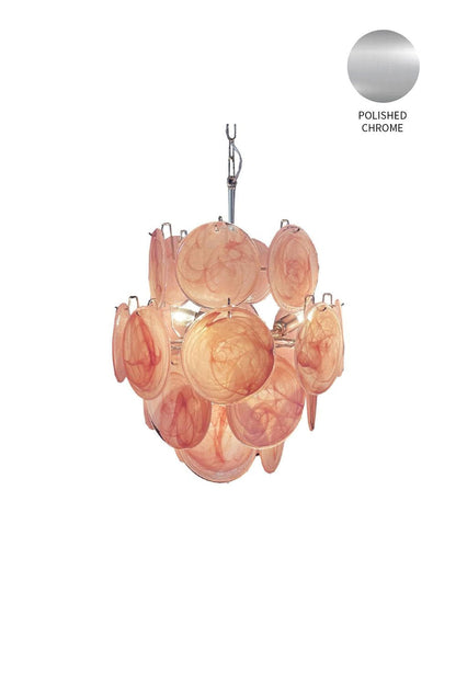 Vintage Art Pink Discs Chandelier - view 23 | everlamps