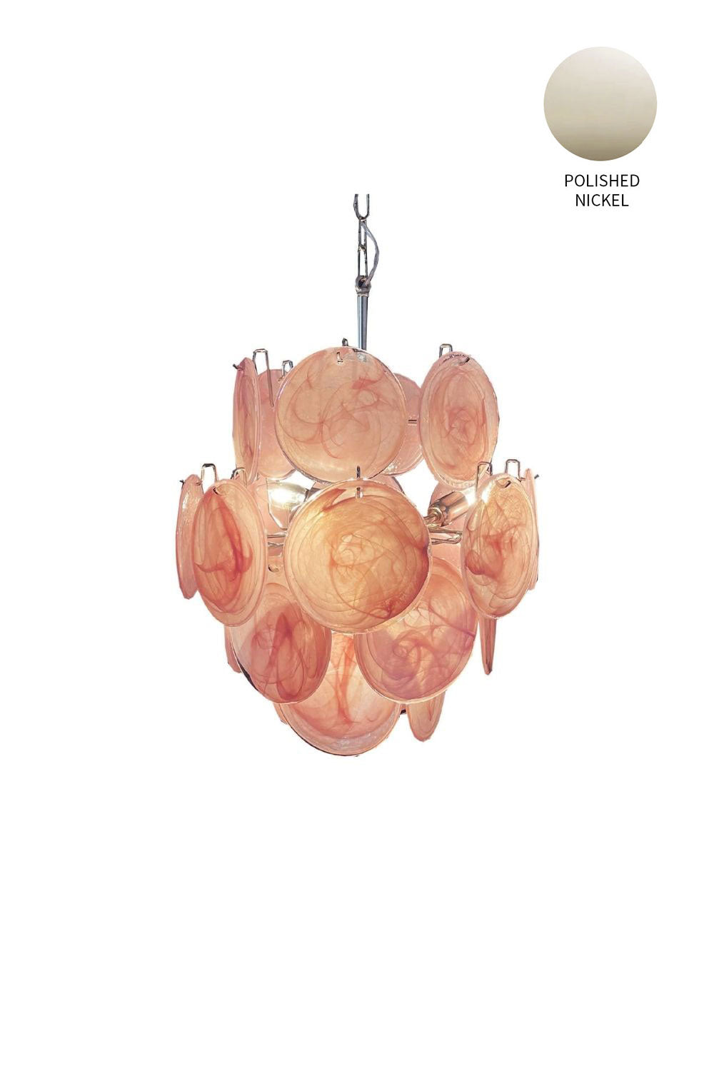 Vintage Art Pink Discs Chandelier - view 24 | everlamps