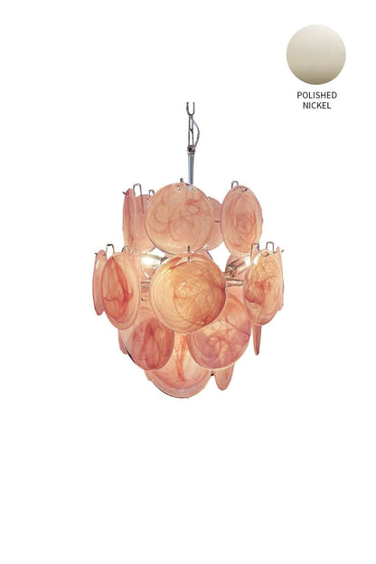 Vintage Art Pink Discs Chandelier - view 24 | everlamps