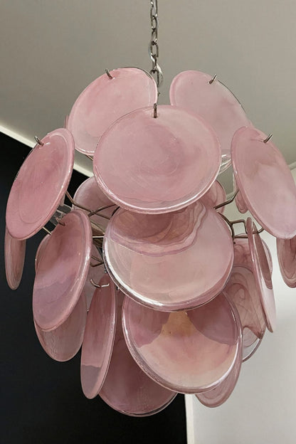 Vintage Art Pink Discs Chandelier - view 18 | everlamps