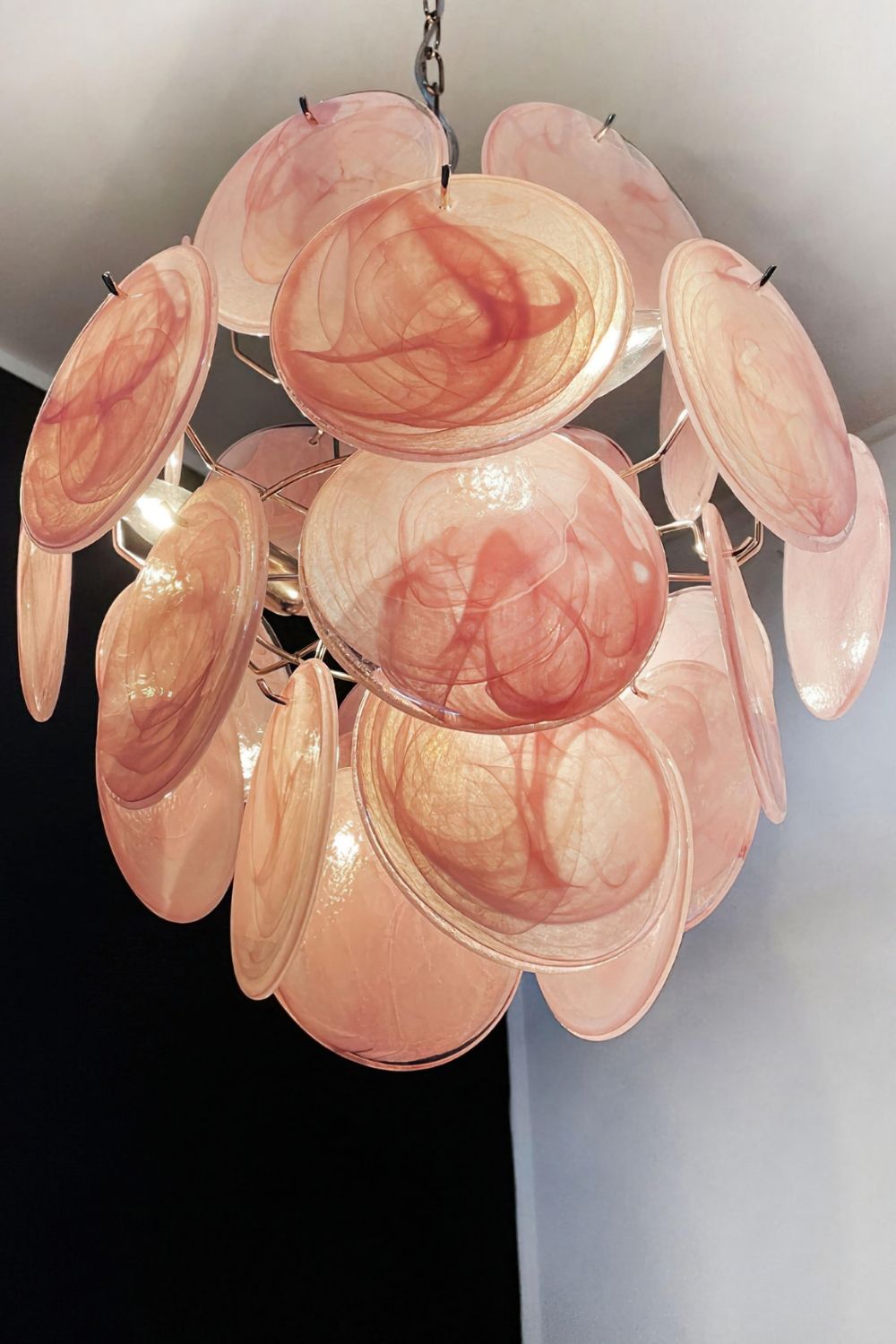 Vintage Art Pink Discs Chandelier - view 17 | everlamps