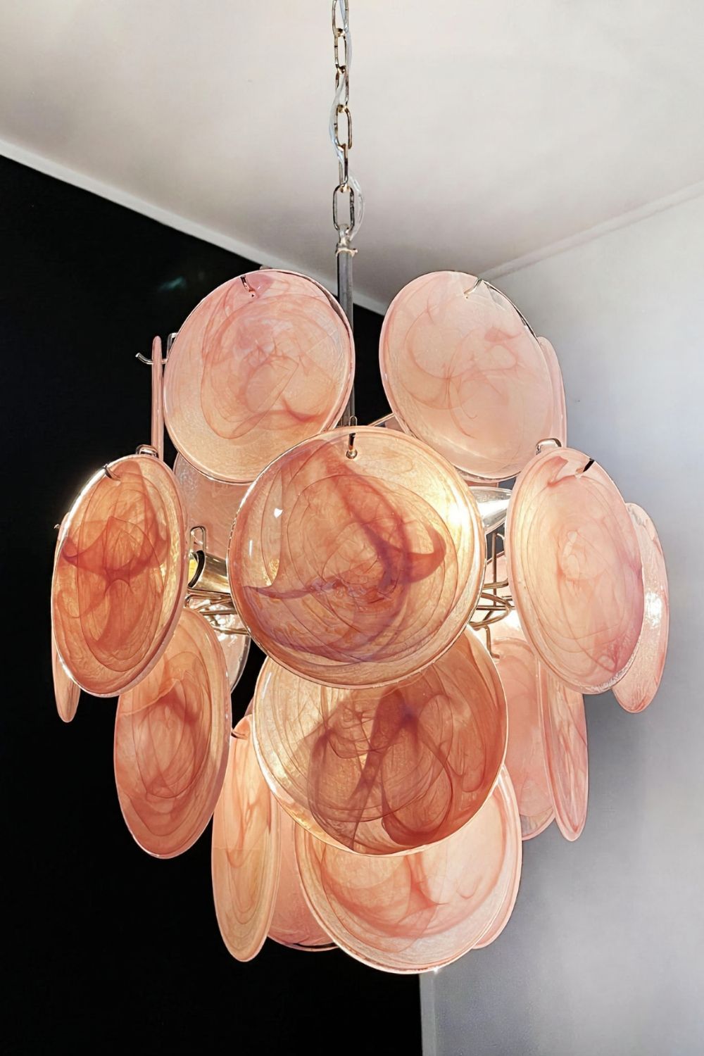 Vintage Art Pink Discs Chandelier - view 15 | everlamps