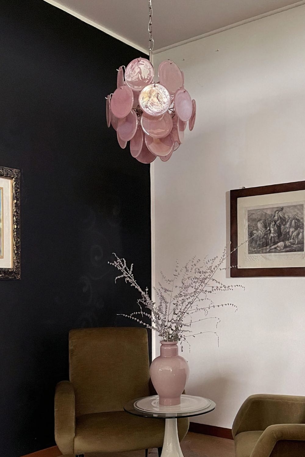 Vintage Art Pink Discs Chandelier - view 6 | everlamps
