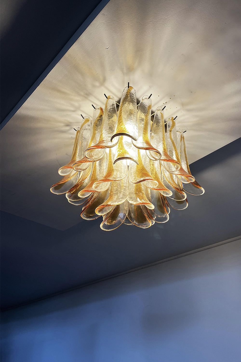Art Amber Glass Petal Ceiling Light - view 8 | everlamps