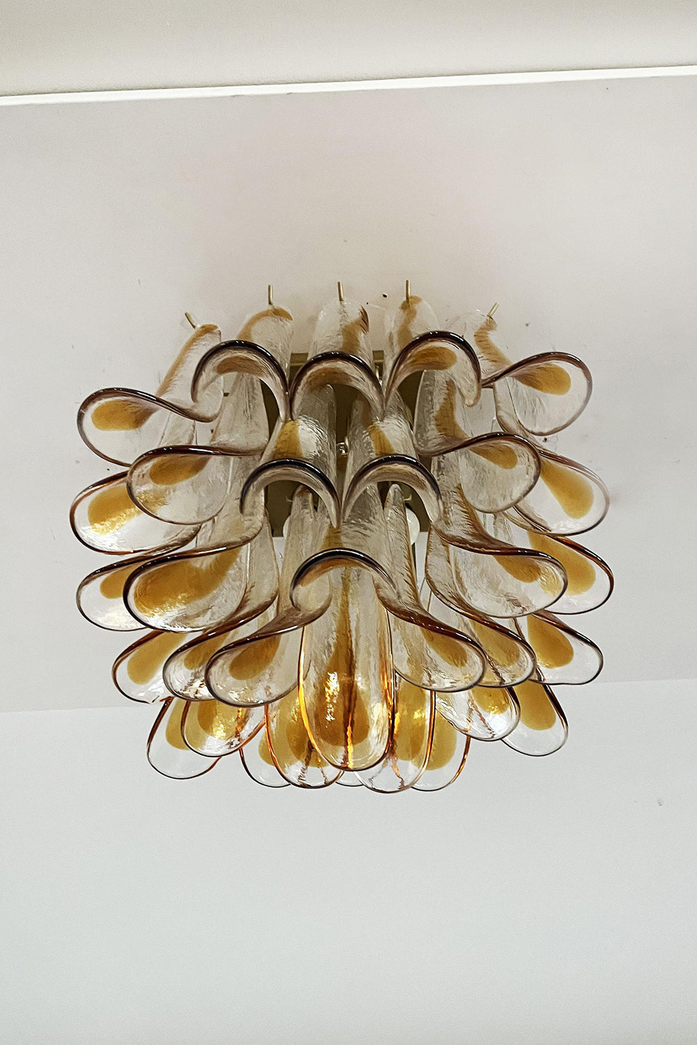 Art Amber Glass Petal Ceiling Light - view 16 | everlamps
