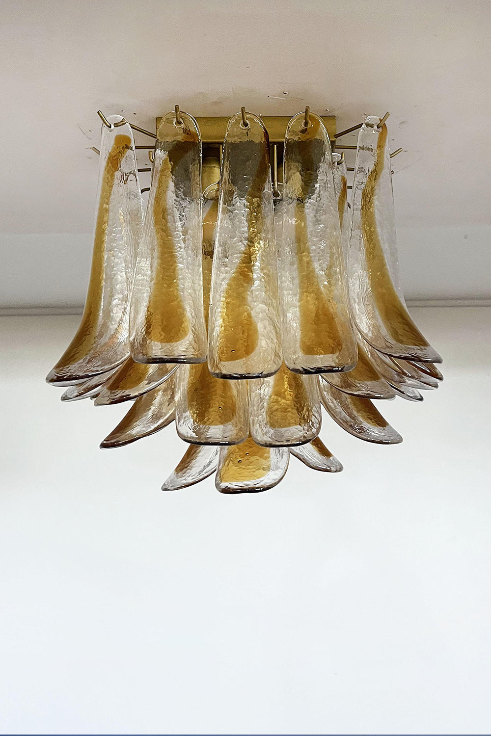 Art Amber Glass Petal Ceiling Light - view 17 | everlamps