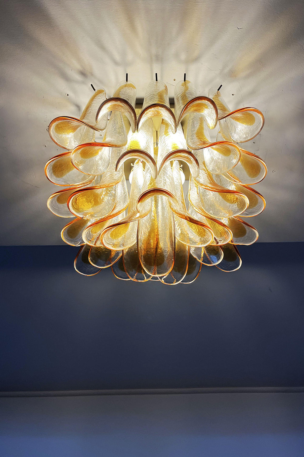 Art Amber Glass Petal Ceiling Light - view 9 | everlamps