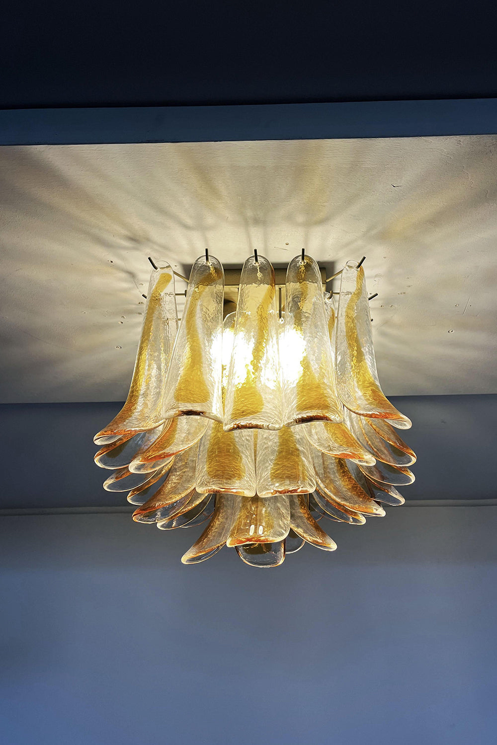Art Amber Glass Petal Ceiling Light - view 10 | everlamps