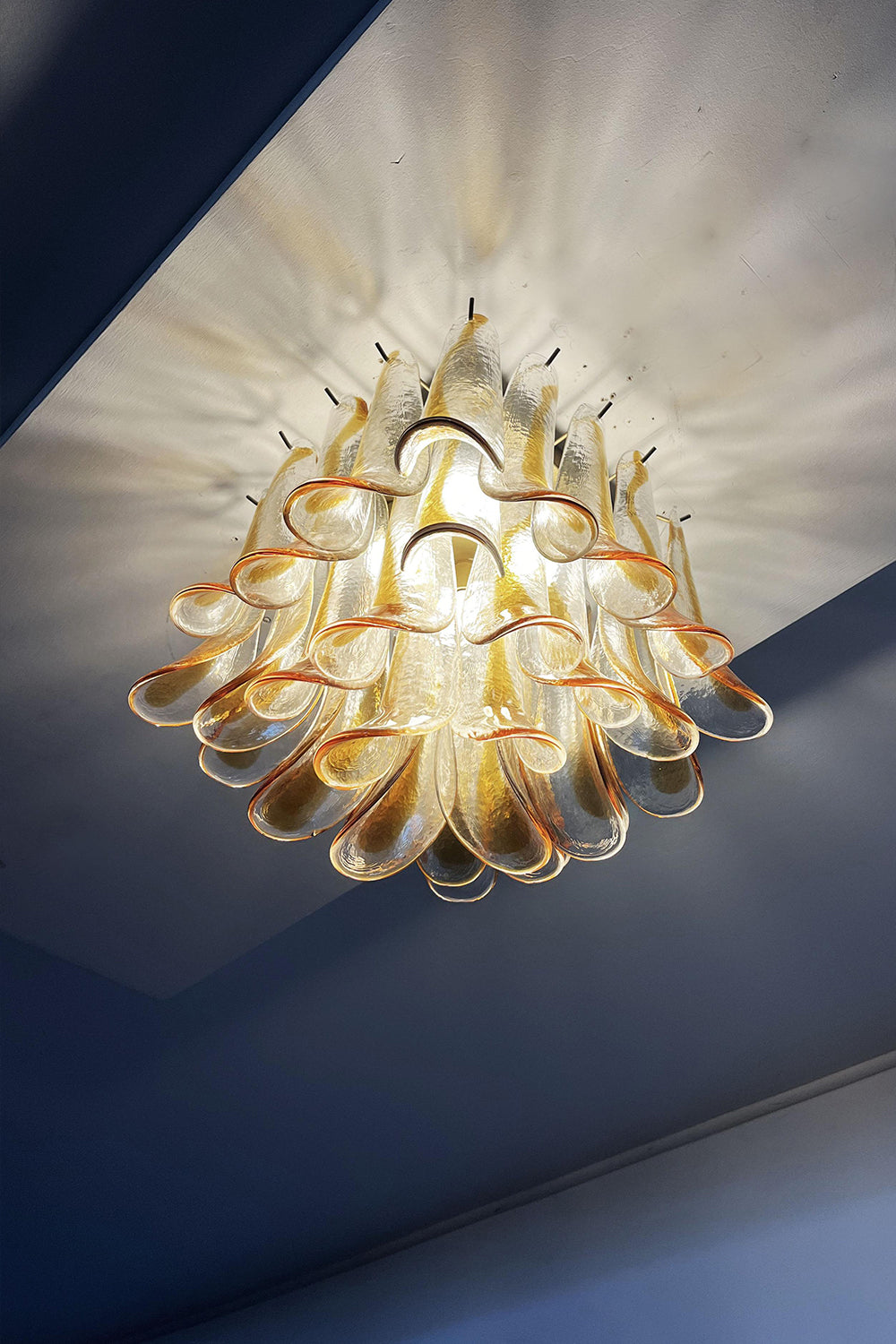 Art Amber Glass Petal Ceiling Light - view 11 | everlamps