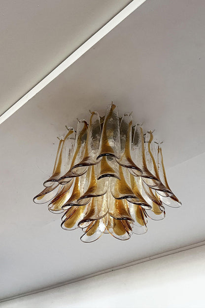 Art Amber Glass Petal Ceiling Light - view 13 | everlamps