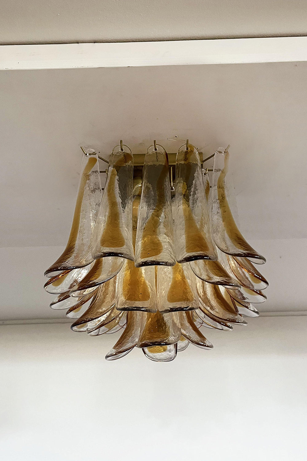 Art Amber Glass Petal Ceiling Light - view 14 | everlamps