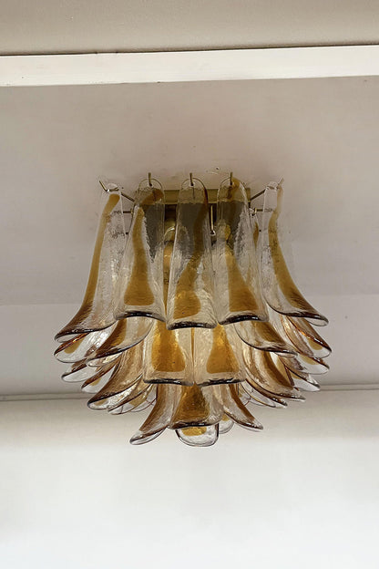 Art Amber Glass Petal Ceiling Light - view 14 | everlamps