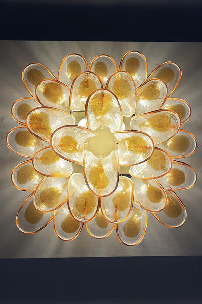 Art Amber Glass Petal Ceiling Light - view 18 | everlamps