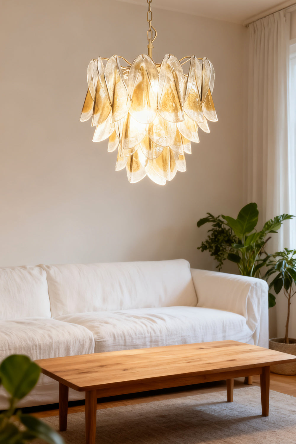 Art Amber  Glass Swallows  Chandelier - view 2 | everlamps