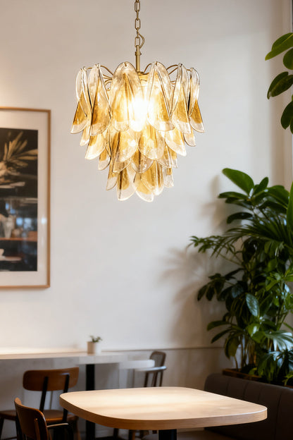 Art Amber  Glass Swallows  Chandelier - view 3 | everlamps
