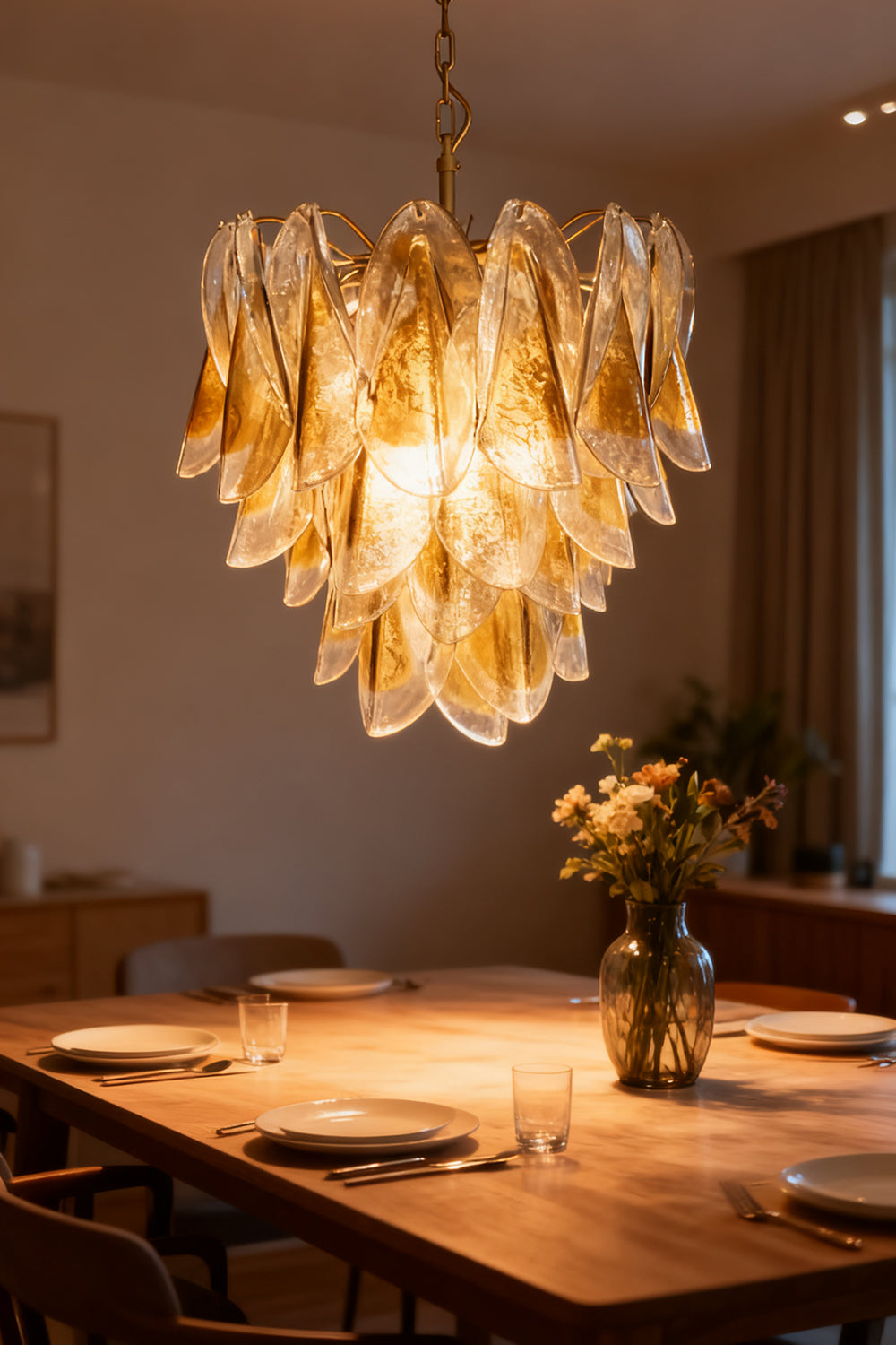 Art Amber  Glass Swallows  Chandelier - view 7 | everlamps