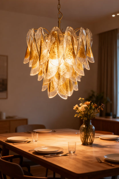 Art Amber  Glass Swallows  Chandelier - view 7 | everlamps