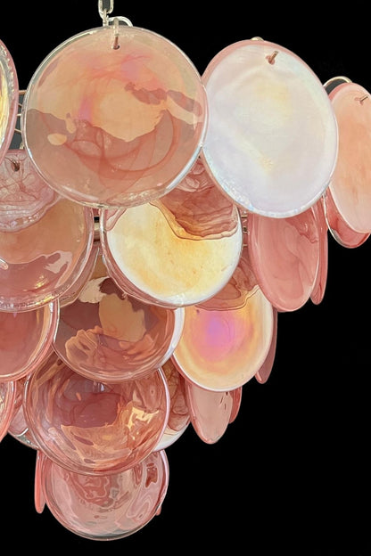 Pink Glass High Quality Art Iridescent Chandelier - view 23 | everlamps