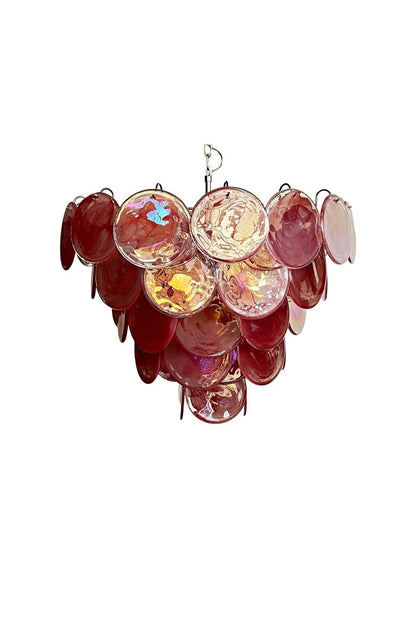Pink Glass High Quality Art Iridescent Chandelier - view 27 | everlamps