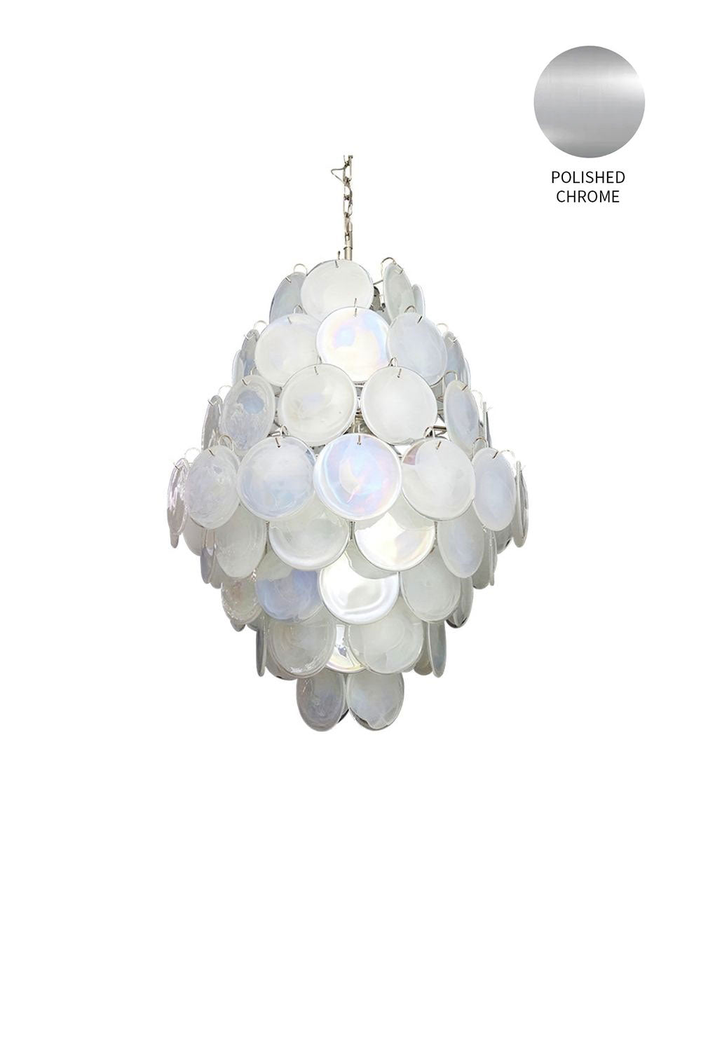 Wonderful Vintage Art White Discs Chandelier - view 25 | everlamps