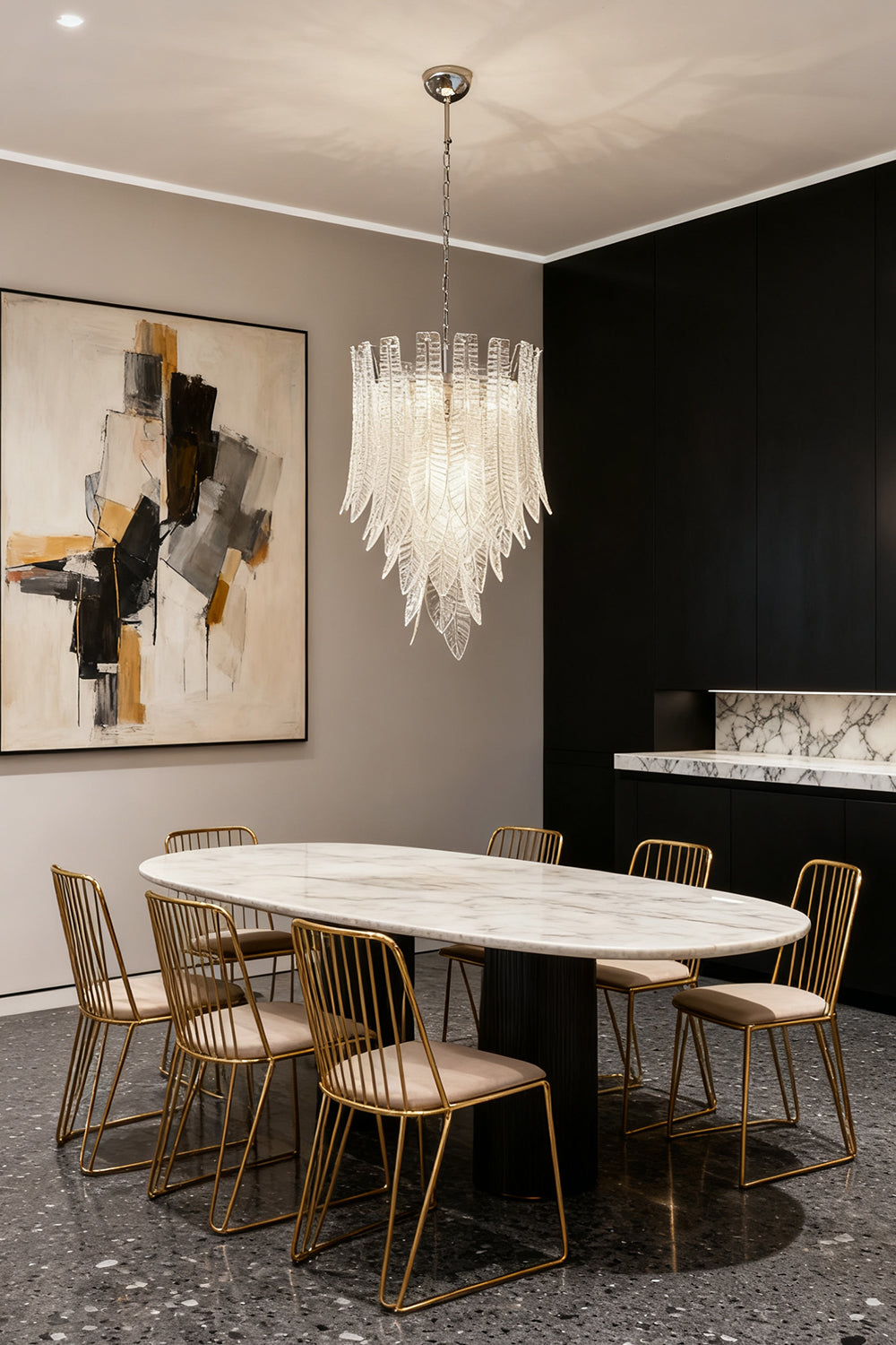 Art Felci Glass Chandelier - view 2 | everlamps