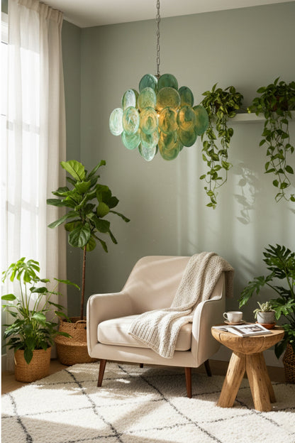 Art Green Disks Chandelier - view 3 | everlamps